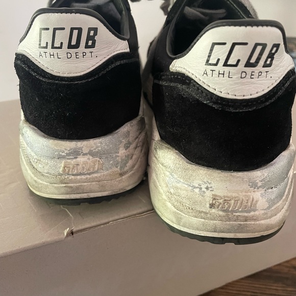 Golden Goose Women's Running Sole Athletic Sneaker Black With Silver Star Sz 38 - Picture 5 of 15